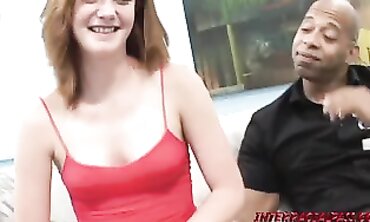 Barely Legal Redhead Lucy Sky Takes a Huge Interracial Dick