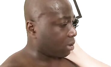 Bi-Racial BBW MILF Gives Blowjob & Rides Big Black Dick in Creampie