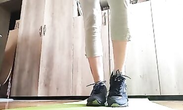 OlgaNovem's Sweaty Workout Feet in Socks and Sneakers