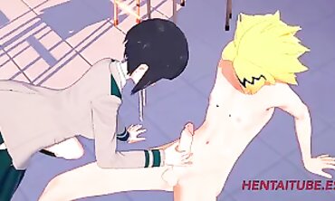 Boku no Hero Cosplay: Jiro Denki College Blowjob