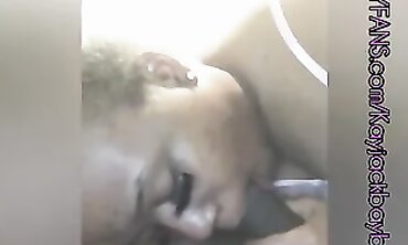 Bayb Face Gets Spunked in an Amateur Ebony Blowjob
