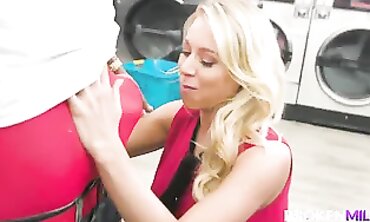 Katie Morgan Gets Multiple Loads at the Laundromat