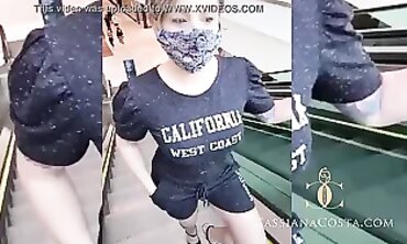 Mall Walk Turns Into Wild Amateur Threesome