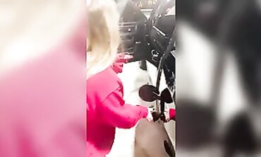 Lucky Lacie Risks It All: Pissing While Pumping Gas
