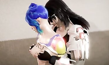 Cyberpunk Johnny Silverhand and Mox Cosplay Anal BJ