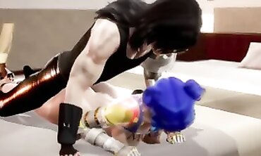 Cyberpunk Johnny Silverhand and Mox Cosplay Anal BJ