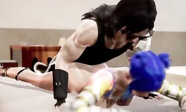 Cyberpunk Johnny Silverhand and Mox Cosplay Anal BJ