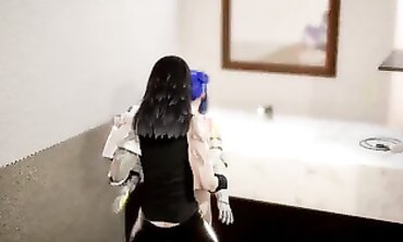 Cyberpunk Johnny Silverhand and Mox Cosplay Anal BJ