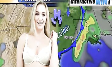 Hayley-Marie Coppin WeatherGirl Striptease