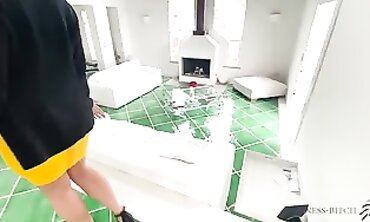 Brunette Real Estate Agent Gets Used in Luxury Villa