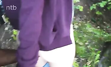 Ginger Gets Creampied in the Woods by a BBC