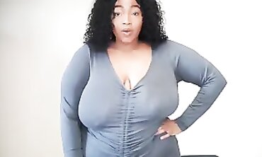 Round African Chubby Beauty Shows Off Her Huge Tits