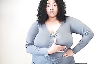 Round African Chubby Beauty Shows Off Her Huge Tits