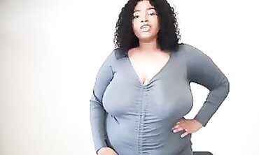 Round African Chubby Beauty Shows Off Her Huge Tits