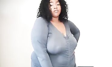 Round African Chubby Beauty Shows Off Her Huge Tits