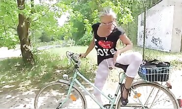 Angel Strips Naked and Rides Her Bike in Public