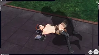 Kurumi Tokisaki 3D Cosplay Rough Anal and Booty Creampie