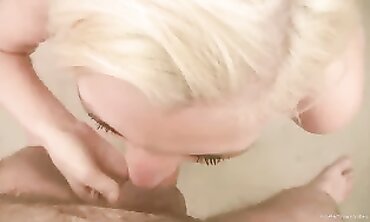 Blonde Amateur with Big Tits Blows and Deep Throats Her Casting Director