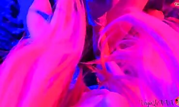 POV Latex Handjob and Cum Swallowing