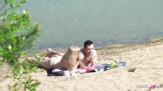 Hidden Cam: Real German Lovers Pulverized by Stranger on Beach