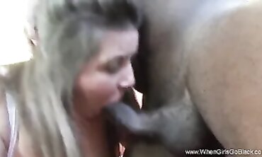 Plus-Size MILF Takes Deep Throat on Big Black Cock