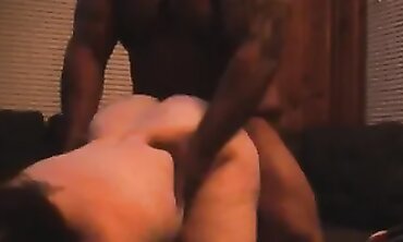 Sasha Gets Deep Throated by Bear's Massive Ebony Dick