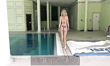 Mary Kalisy Enjoying a Nude Swim and Masturbation Session