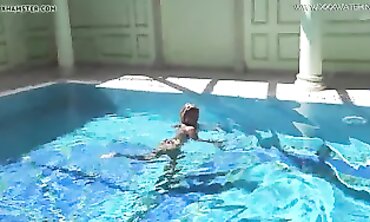 Mary Kalisy Enjoying a Nude Swim and Masturbation Session