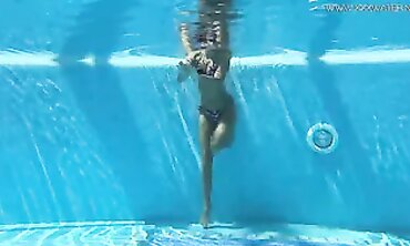 Mary Kalisy Enjoying a Nude Swim and Masturbation Session
