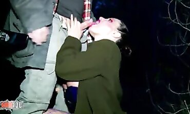 Busty Hooker Pisses on His Face and Dick