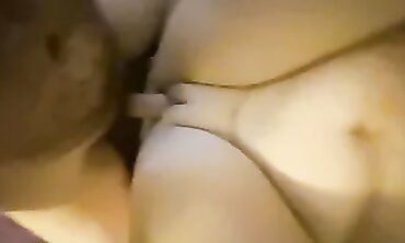 Pregnant Redhead MILF Facesitting on Husband's Face During Sex