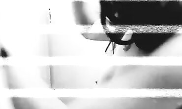 Mischievous 90s Chic Goddess in Paint Braless POV