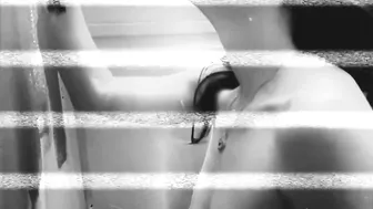 Mischievous 90s Chic Goddess in Paint Braless POV