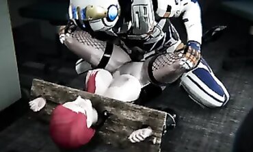 Cyberpunk MMF Gang Bang with DP and Anal