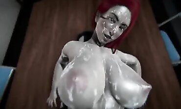 Cyberpunk MMF Gang Bang with DP and Anal