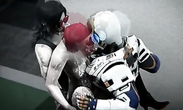 Cyberpunk MMF Gang Bang with DP and Anal