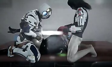 Cyberpunk MMF Gang Bang with DP and Anal