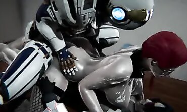 Cyberpunk MMF Gang Bang with DP and Anal