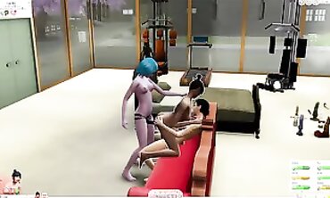 Sims 4 Brunette Lesbian Rough Anal Double Penetration