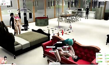 Sims 4 Brunette Lesbian Rough Anal Double Penetration