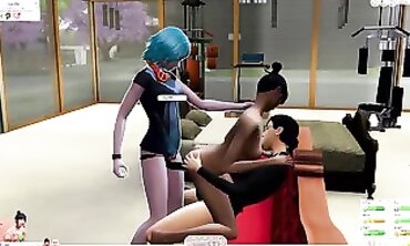 Sims 4 Brunette Lesbian Rough Anal Double Penetration