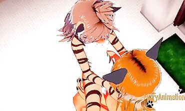 Hairy Anime: Tiger Smashed by a Fox