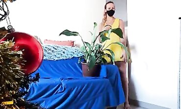 Latina MILF Ex-Wife Cleans in Yellow Sundress