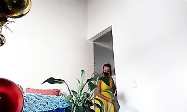 Latina MILF Ex-Wife Cleans in Yellow Sundress