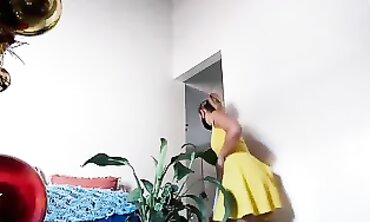 Latina MILF Ex-Wife Cleans in Yellow Sundress