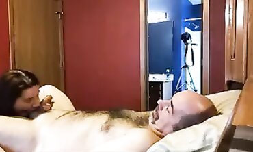 Missy Munches George's Balls and Blows His Uncut Cock