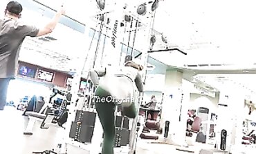 Sexy Workout in Tight Gym Pants
