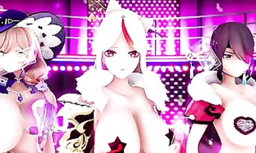 Genshin Impact MMD: Sexy Night Kiss & Outdoor Orgy