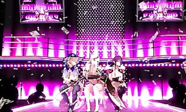Genshin Impact MMD: Sexy Night Kiss & Outdoor Orgy