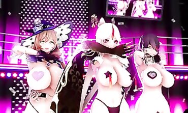 Genshin Impact MMD: Sexy Night Kiss & Outdoor Orgy
